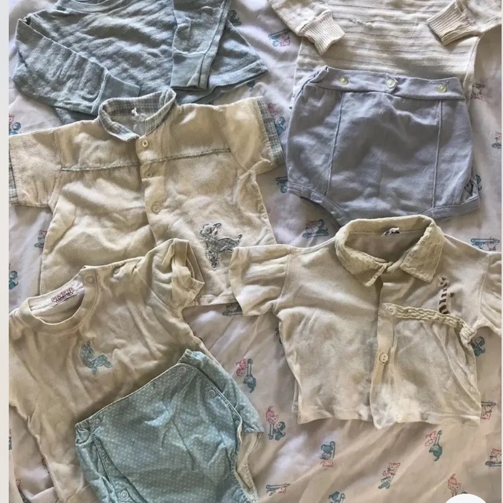 Lot Vintage 1940's Boys
12-18M Two Piece Outfits & Shirts